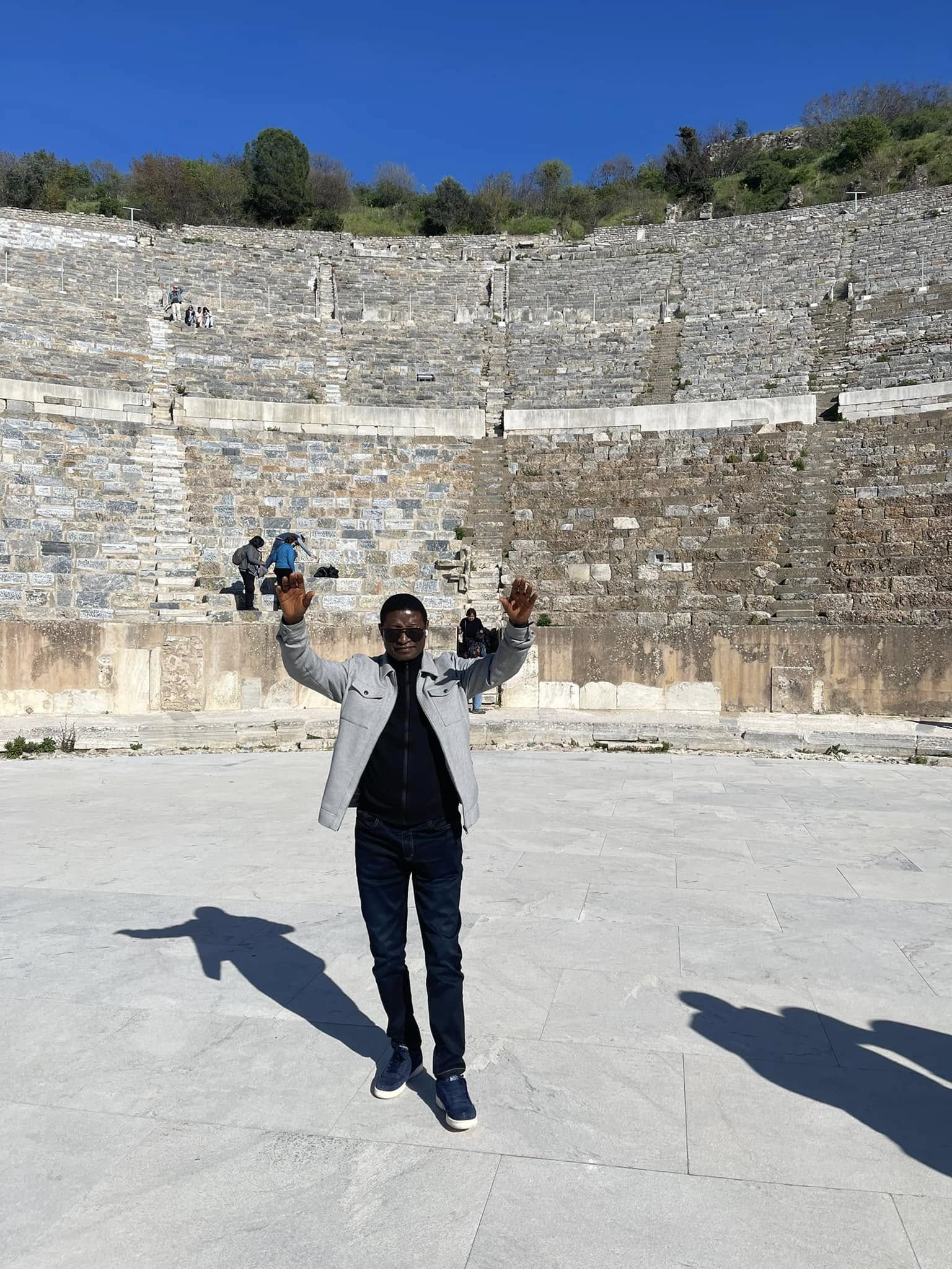 Rev. Pam at the Ephesus theater