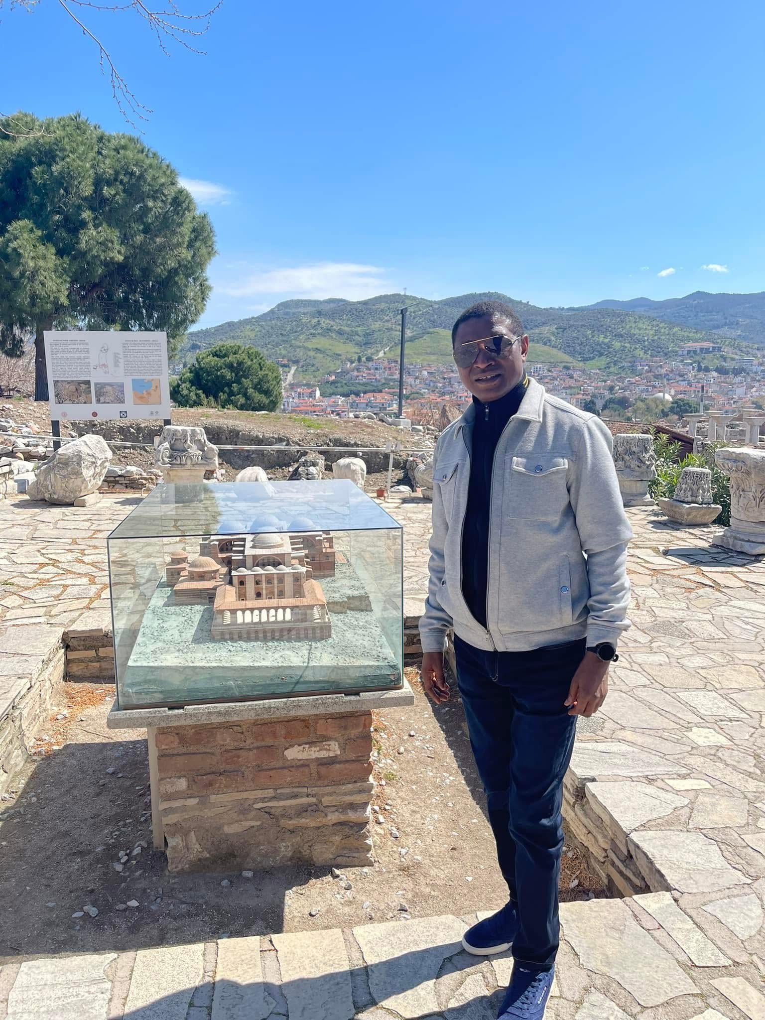 Rev. Pam at Pergamon archaeological site