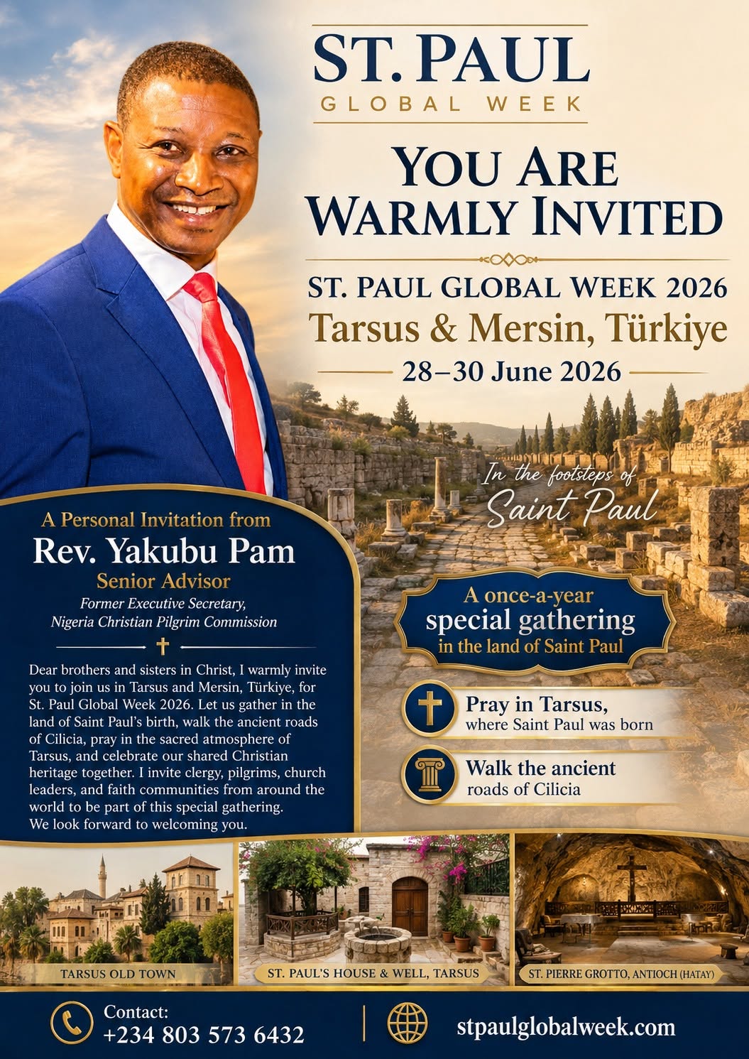 St. Paul Global Week 2026 Official Invitation - Rev. Yakubu Pam